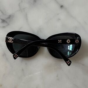 Chanel Black Rhinestone Sunglasses (as is)